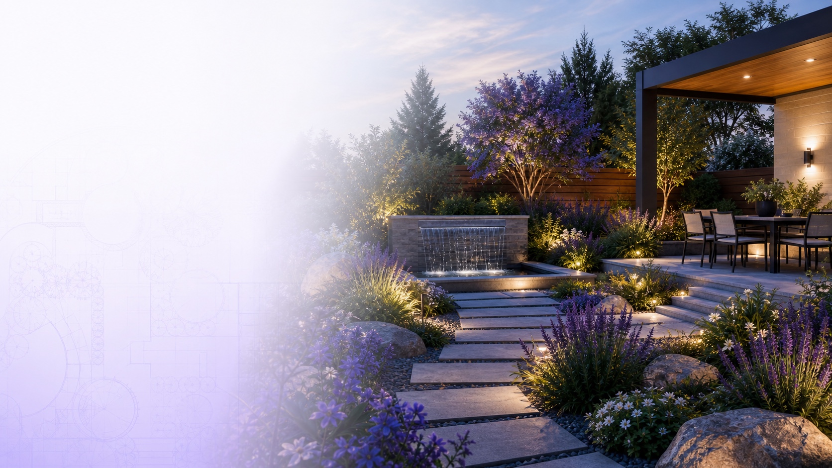 A refined contemporary garden designed for outdoor living